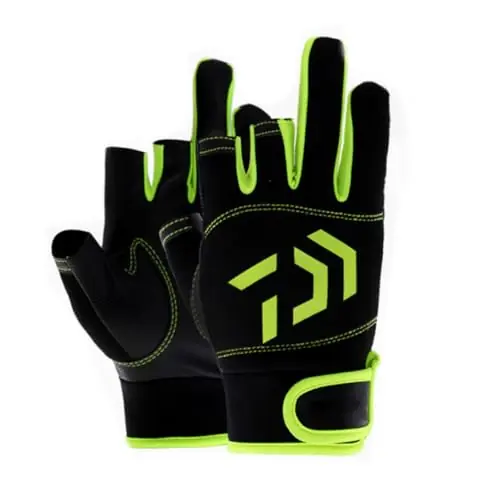 Luxury dsbdrki 1 Pair 3-Finger Fingerless Fishing Gloves Premium Sailing Gloves Finger Gloves Padded with Printed Palm for Sailing Kayaking Fishing Experience Green