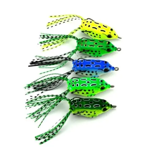 dsbdrki 5PCS Frog Baits Artificial Soft Fishing Lures Metal Hooks Fishing Tackle Fishing Large Model Fishing Bait Worldwide Shipping