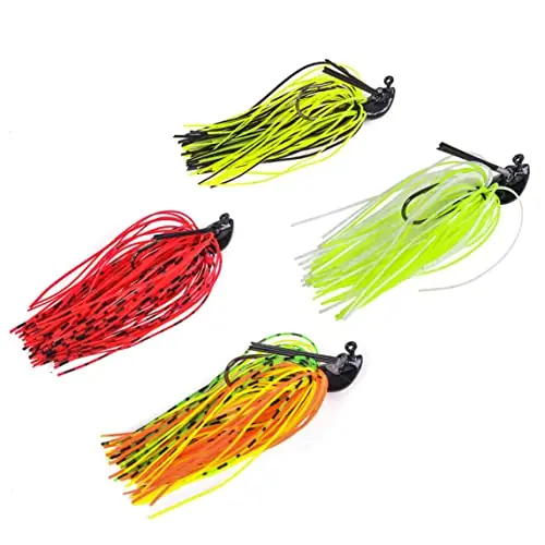 Same Day Shipping dsbdrki Fishing Lures Spinners Baits Bass Flipping Jigs Topwater Swimbaits Kit for Pike Trout Salmon 4PCS Lure Bait