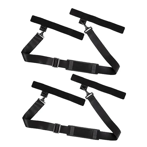 dsbdrki Fishing Rod Strap Adjustable Fishing Rod Pole Carry Strap Sling Band Travel Tackle Shoulder Belt Black 2PCS Fishing Rod Strap Same Day Shipping