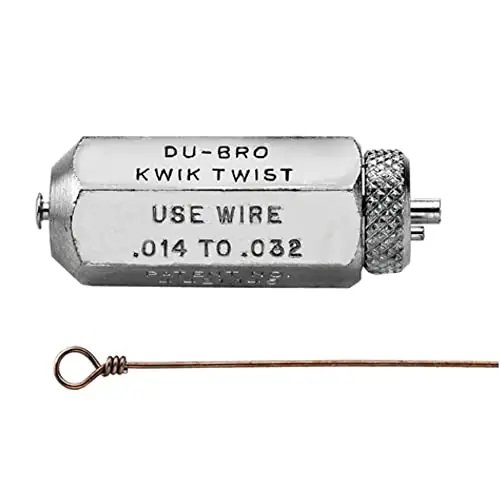 DU-BRO Kwik Twist Fishing Tool – Ultimate Fishing Leader Making Kit – Wire Leader Fishing Kit – Barrel Wraps – Silver – Small Trending
