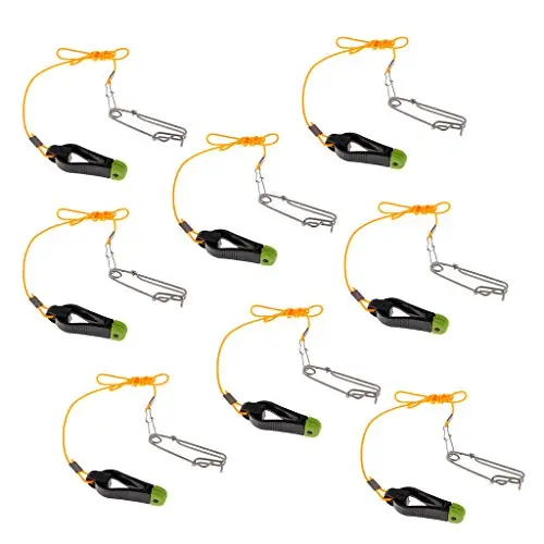 Wholesale DUERDU 8pcs Downrigger Release Clips + 17in Leader + Long Line Snap Mini Power Grip Pluscoding/1202