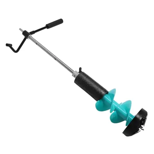 Electric Ice Auger, Nylon Cordless Ice Auger Hard Alloy Steel Impact Resistant Flexible Strong Lightweight for Shallow Water Clearance