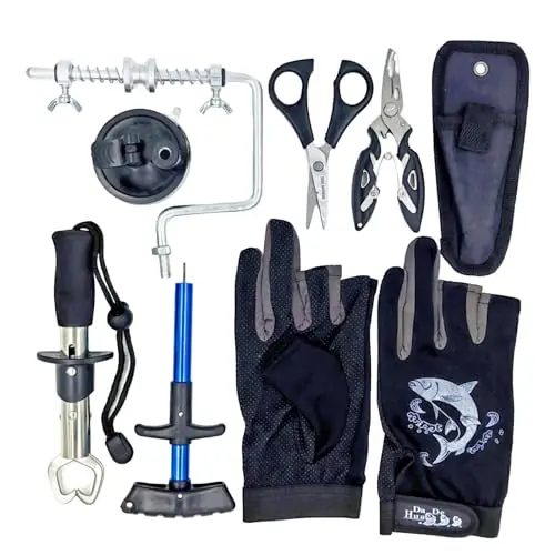 Fan Favorite figge Fishing Tool Kit, 6 Pcs Angler’s Equipments, Multifunction Fish Hook Remover Kit, Travel-Friendly Fisher-Man Gear Set, Compact Fishing Tackle Kit for Fishing Enthusiasts