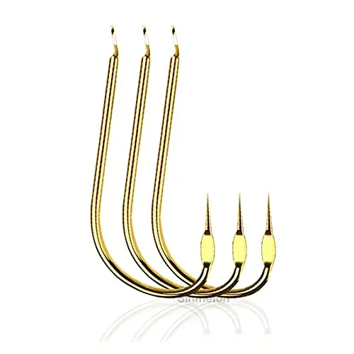 Crafted Fish Hooks 100 Pcs Non-Barb High Carbon Steel Fishing Hook Saltwater Freshwater Carp Fishing Hook Tool Accessories Golden Size #1/2/3/4/5/6/7 Fish Hook Set (Color : 7#) (7#)