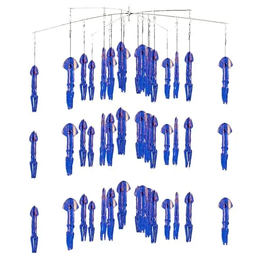 New Release Fish Razr FR360 Squid Dredge 38″- 39 Squid Blue Sparkle