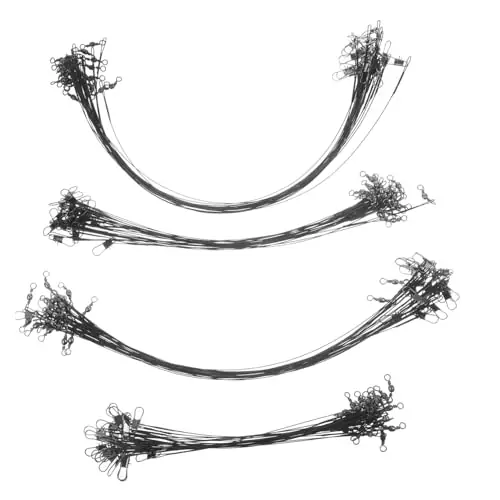 Luxury LIOOBO 100Pcs Tool -bite Fishing snap Swivel Leaders Fishing line surf Fishing Gear Tackle Box Ring Lightweight line Ribbon Major high Strength Freshwater