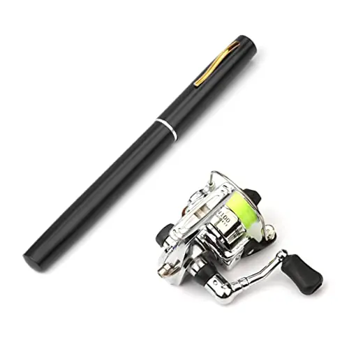 Crafted losipoka Fishing Pole Reel Combo Collapsible Fishing Rod Fishing Rod Reel Combo Fishing Reel Pocket Fishing Reel Combo Pen Fishing Rod Telescopic Fishing Pole Collapsible Fishing Rod Reel Combo Mini