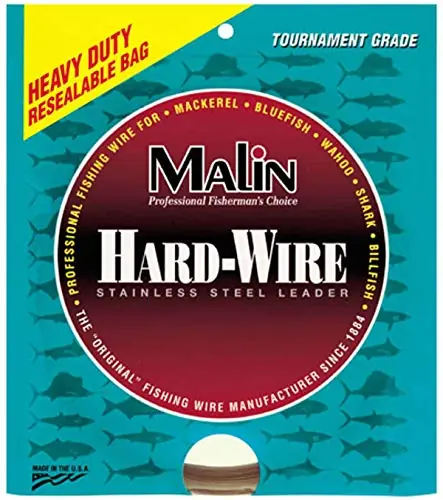 Fresh Stock Malin LC7-14 Hard-Wire .018 Dia, 80Lb Test, 1/4 Lb