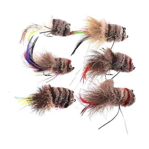 Menolana 6Pcs Fly Fishing Baits Kit with Hook Lifelike Fly Fishing Lures Artificial Baits for Perch Salmon Trout Fishing Tools Latest