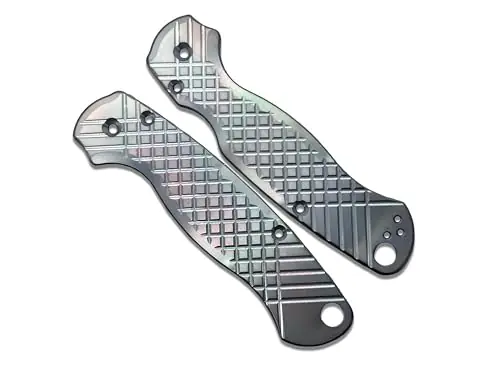 Metonboss Dark-Ti FRAG milled Titanium scales for Spyderco Paramilitary 2 PM2 Buy Direct