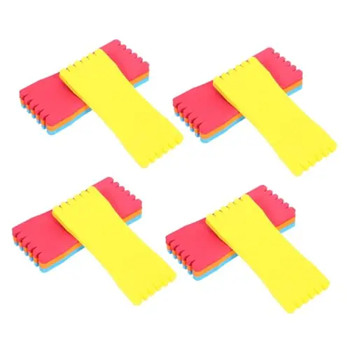 NIYANGLE 100 Pcs Foam Large Sponge Foam Winders Fishing Line Holder Spool Embroidery Bobbins Sanding Sponge Fishing Foam Spool Retainer Holder Foam Board Fine Sandpaper Round Original
