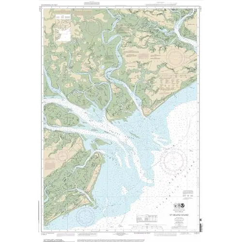 Paradise Cay Publicatoins, Inc. Historical NOAA Chart 11517: St. Helena Sound – Print on Demand – Historic Version or Updated NCC Best Seller