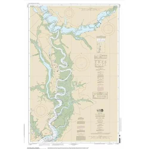Buy Direct Paradise Cay Publicatoins, Inc. Historical NOAA Chart 11527: Cooper River Above Goose Creek – Print on Demand – Historic Version or Updated NCC