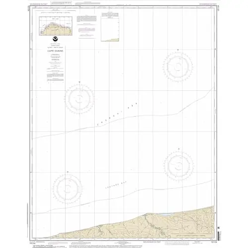 Paradise Cay Publicatoins, Inc. Historical NOAA Chart 16104: Cape Sabine – Print on Demand – Historic Version or Updated NCC One Day Deal