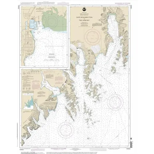 Paradise Cay Publicatoins, Inc. Historical NOAA Chart 16682: Cape Resurrection to Two Arm Bay;Seward – Print on Demand – Historic Version or Updated NCC In Demand