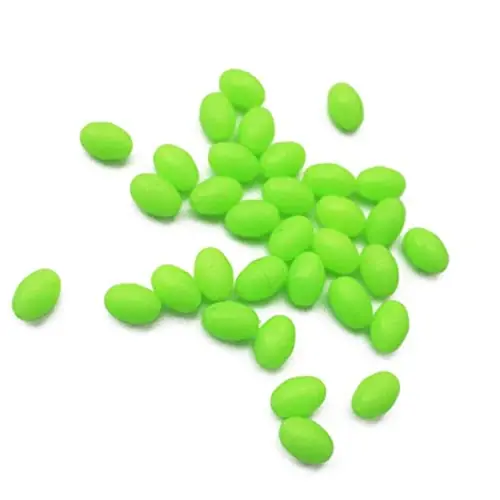 Peosaard Glow Fishing Beads Plastic Oval Shaped Beads Floating Lures Fishing Tackles 5x4mm 100PCS Sale