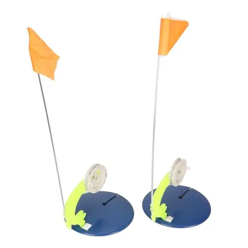 PerGar 6 Piece Ice Fishing Flag Set, Made of Abs, Nylon, and Stainless Steel, Easy to Use, Compact, Lightweight and Durable Outdoor Fishing Gear for Fishing Enthusiasts Cheap