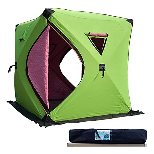 Free Shipping Portable Ice Fishing Shelter Tent Easy Set-up Winter Large Fishing Tent Waterproof Windproof Fishing Camping Tent with Carrying Bag