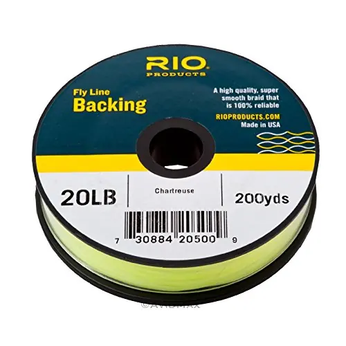 Luxury Rio Fly Line Backing Dacron, 200yd Fly Fishing Backing Line, 20lb Size, Chartreuse Color