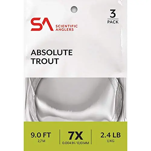 Scientific Anglers Absolute Trout – 7.5′ – Guide Pack, Clear, 2X Exclusive