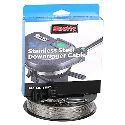 Warranty Included Scotty #2401K High Performance Premium Stainless Steel Downrigger Cable 300-Foot Spool