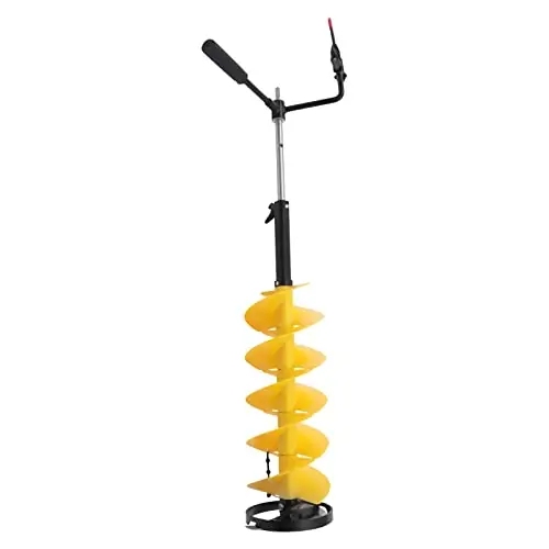 Save Now Shikiy 8″ Ice Drill Auger Bit with Adjustable 14 inch Extension Rod with Centering Point Blade Electric Drill Clips Adjustable Length Drill Auger Bit
