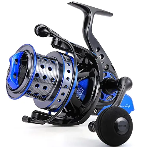 Sougayilang Spinning Reels 10000 Series Surf Fishing Reels, Ultra Smooth Powerful with CNC Aluminum Spool, Inshore & Offshore Saltwater Fishing Authentic
