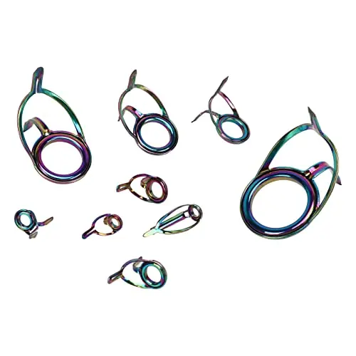Price Drop SUNGOOYUE 9PCS Fishing Rod GuideSet with Stainless Steel Ceramic Rings for Lightweight, Sensitive and Balanced Fishing Gear