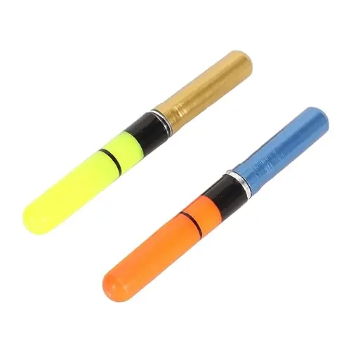 Bargain TANIQIACA 2PCS Fishing Glow Sticks LED Fluorescent Float Rod Tip Light Stick with Battery for Night Fishing Red and Green