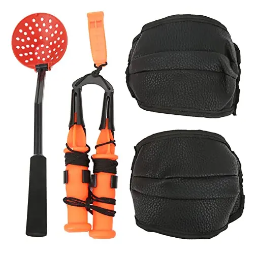 Today Only TANIQIACA Ice Fishing Spoon Ice Picks Knee Pads Set Winter Outdoor Fishing Ice Picks Combination Protective Equipment