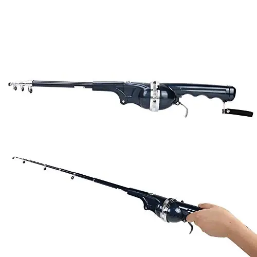 Hot Picks Telescopic Fishing Rod and Reel Combo, Portable Telescopic Fishing Rod with Reel with Line Foldable Fishing Rod with Ergonomic Handle Collapsible Fishing Rod