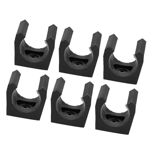 Tgoon Convenient 6Pcs Fishing Rod Clip Easy to Install Fishing Rod Holder Billiard Pool Durable for Billiard Lovers Time-Limited