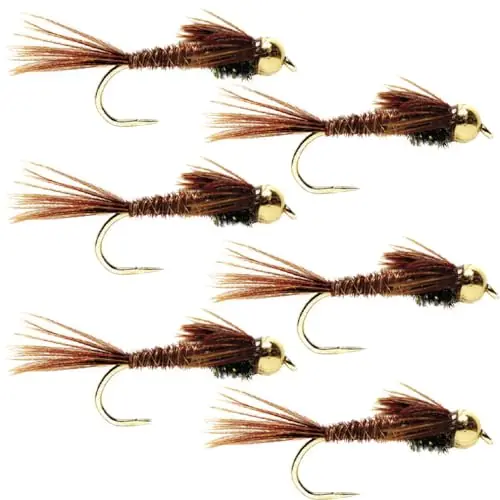 No Minimum Order The Fly Fishing Place Barbless Bead Head Pheasant Tail Nymph Fly Fishing Flies – Set of 6 Flies Hook Size 10