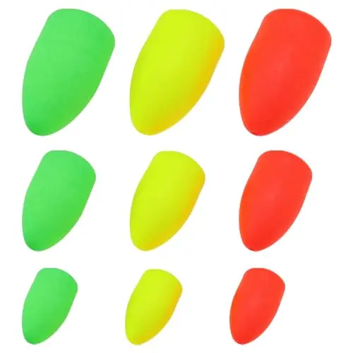 The Lord of the Tools 54pcs Bright Colour EVA Floats Fishing Rig Float Fly Fishing Float Fishing EVA Float Kit Fishing Marking Decoration for Fishing Enthusiasts Markdown