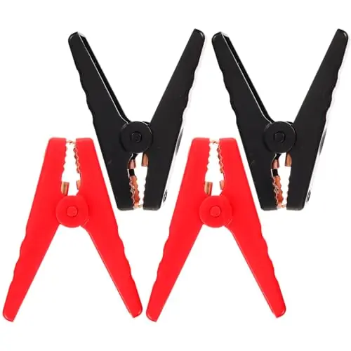 Wakauto 4 Pieces Car Cigarette Lighter Clip Jumper Cable Clamps For Auto Jump Starter Cable Clamp Jumper Cable Clamps For Car Battery Copper Component Money Back Guarantee