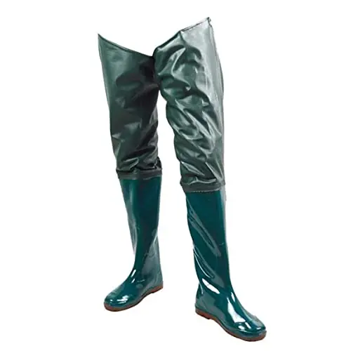 XJKLBYQ Fishing Hip Waders for Men Women with Boots Waterproof Lightweight Breathable Hip Boots Green Size 44 1Pair Direct From Factory