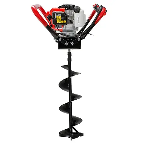 XtremepowerUS Ice Auger Power Head w/ 10″ Bit Heavy Duty Ice Burrowing Drilling Ice Fishing (Ice Auger 10″ Set) Big Sale