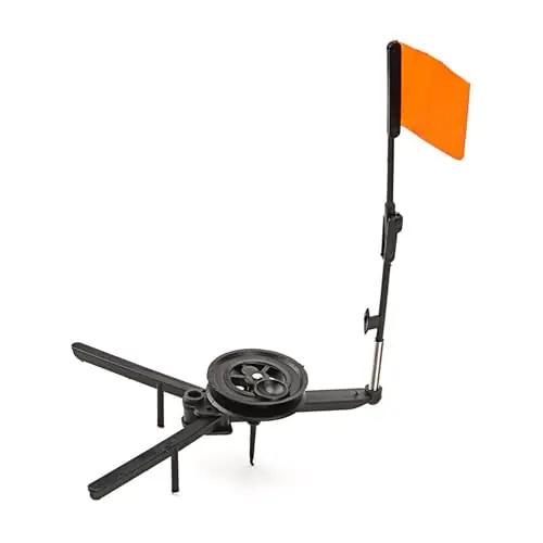 Affordable XVYCINE Ice Fishing Tip Ups, Orange Pole Flags Ice Fishing Gear Freeze-Proof Ice Fishing Accessories