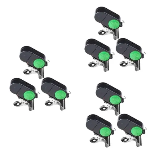 Yardwe 9 Pcs Fishing Pole Sound Light Fishing Alarm Fishing Line Alarm Fishing Pole Alarm Carp Fishing Alarm Fishing Bait Alarm Fishing Alarm Bell Fishing Rod Alarm Electronic Bite Don’t Miss Out