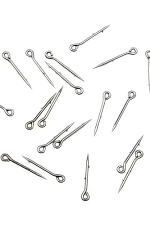 YWJLQH 20x Straight Fishing Hooks, Barbed Shank Hooks, Fishing Rings, Lure Screw Beak Lure Holder Hooks for Carp Fishing, Saltwater Place Order