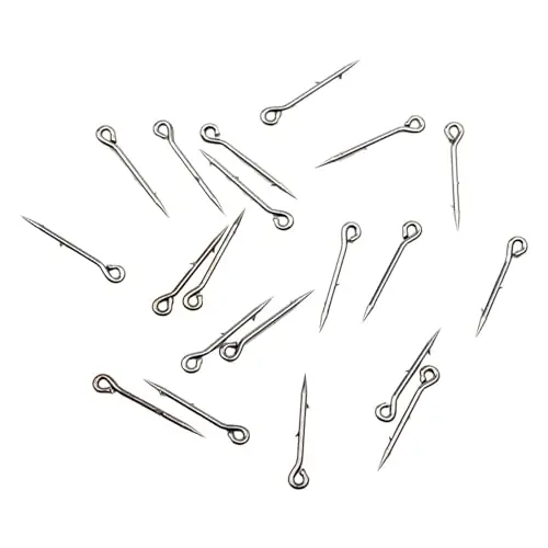 YWJLQH 20x Straight Fishing Hooks, Barbed Shank Hooks, Fishing Rings, Lure Screw Beak Lure Holder Hooks for Carp Fishing, Saltwater Place Order