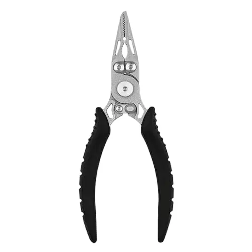 ZHIZHOUNEY Mini Fishing Line Cutter Pliers Stainless Steel Hook Remover Fishing Scissor Portable Uncoupling Pliers Fishing Tools Multi Function Mini Fishing Plier Scissor Rust Resistant Limited Offer