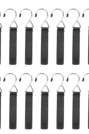 ZYAMY 14PCS Ice Fishing Shelter Clothes Hooks Tent S Shaped Stainless Steel Accessories Multi Functional Metal Hooks Self Adhesive Magic Tape Hooks Artifact Suitable for Outdoor Camping and Hunting Grab Now