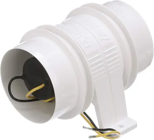 Attwood Marine Boat Turbo 3000 3-inch In-line Bilge Blower White 1733-4 Warranty Included