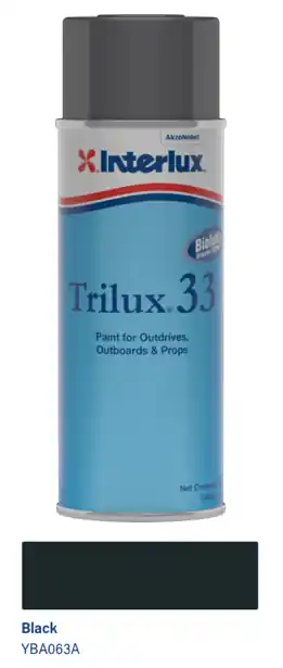 Bargain Interlux Trilux 33 Aerosol Aluminum Paint- Black- 12oz YBA063A/16