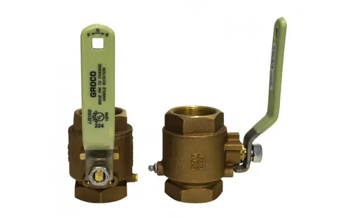 Next Day Delivery GROCO 1/2" NPT Bronze In-Line Ball Valve IBV-500