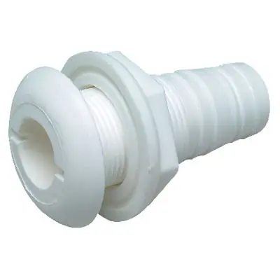 Budget Seachoice Thru-Hull Conn-White Plas-5/8 - 18030