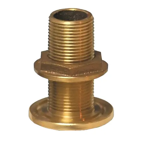 High Quality GROCO 1" NPS NPT Combo Bronze Thru-Hull Fitting w/Nut TH-1000-W