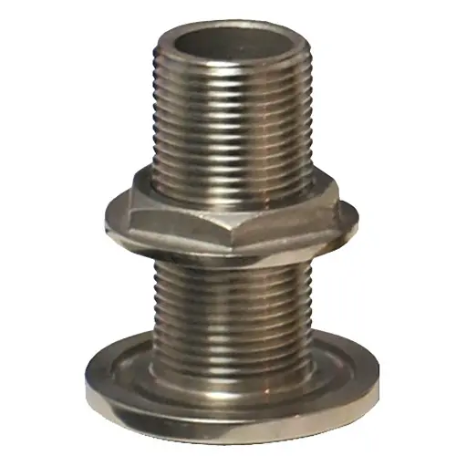 Get Yours GROCO 1/2" NPS NPT Combo Stainless Steel Thru-Hull Fitting w/Nut TH-500-WS